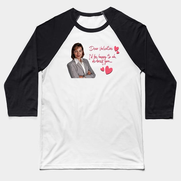 CJ Cregg Valentine's Card Baseball T-Shirt by baranskini